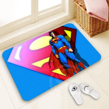

H-P754 Custom Superman#4 Doormat Home Decor 100% Polyester Pattern Door mat Floor Mat foot pad SQ00729-@H0754