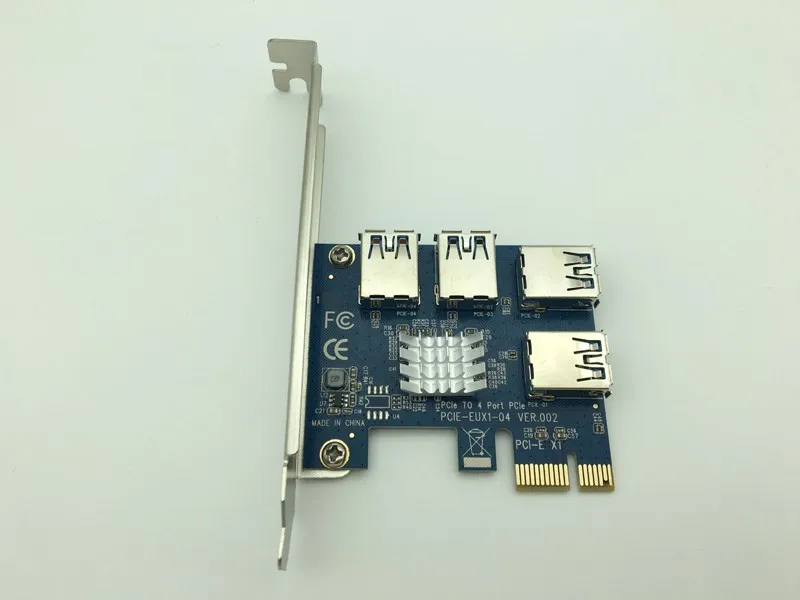 aad in card PCIe 1-4 PCI express 16X Слоты Riser Card PCI-E 1X внешний 4 PCI-e слот адаптер PCIe порт мультипликатор карты