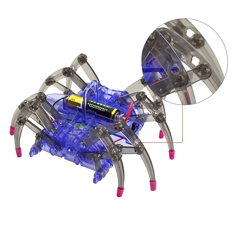 DIY сборка Интеллектуальный Электрический робот паук игрушка развивающий DIY комплект, лидер продаж Сборка строительные головоломки игрушки