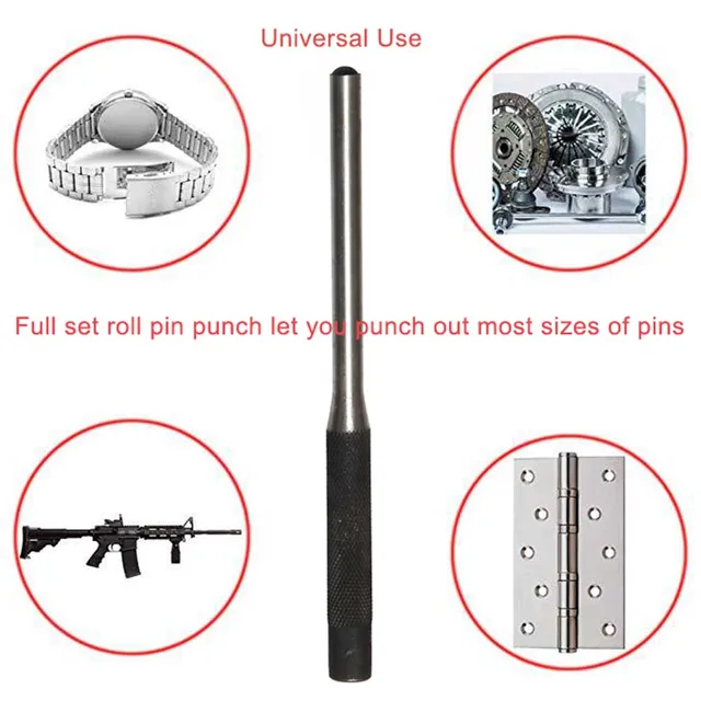 9Pcs Roll Pin Punch Set Tools Kit Great for Pistol Building & Removing Pins  –M25