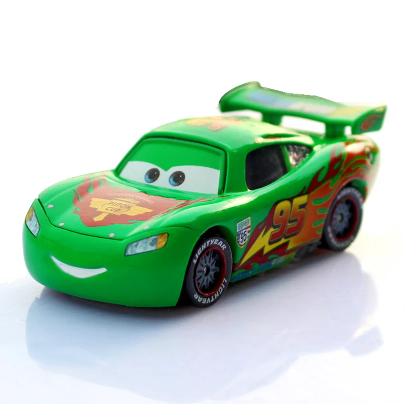 lightning mcqueen green car