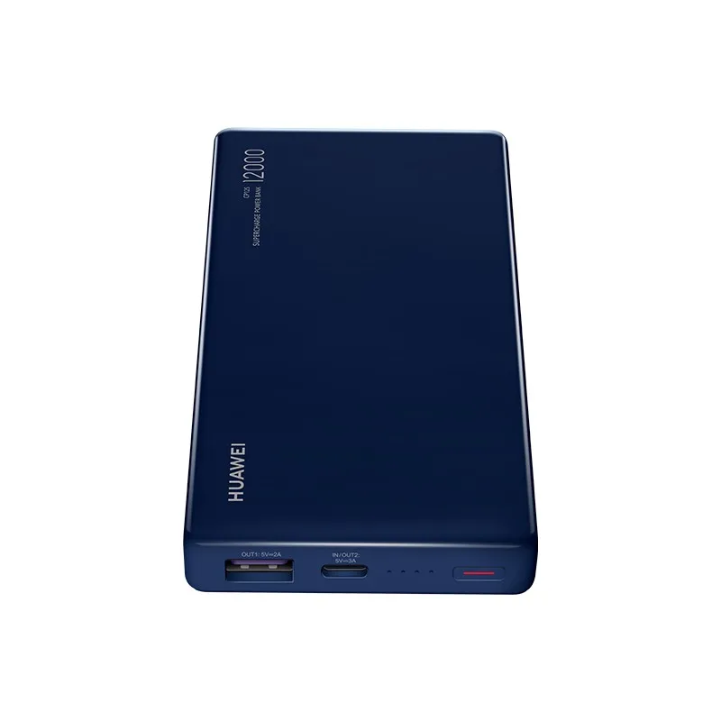 Новейший HUAWEI 12000 40W SuperCharge power Bank type-C Входное зарядное устройство для ноутбука, смартфона, часов, универсальная совместимость - Цвет: blue