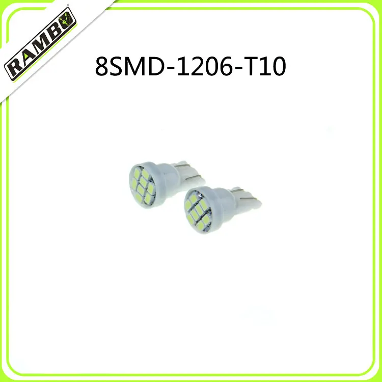 500 шт. T10 1206 3020 8SMD w5w 194168192 Авто Клин 8 светодиодов SMD L &quotmpada Clearance L&quot mpada Styling atacado Branco