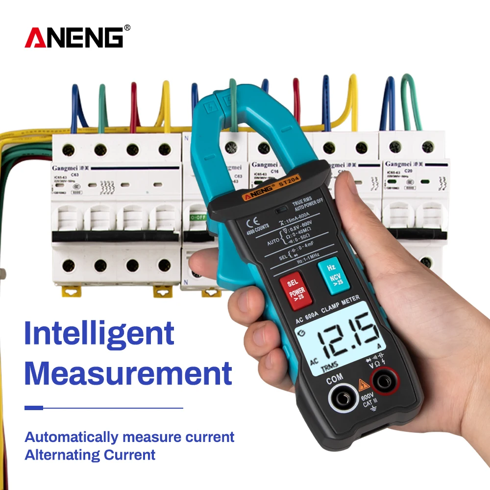 ANENG ST204 Clamp Meter 4000 Counts AUTO digital DC/AC Current Voltage Clamp Analog Multimeter True Rms pinza amperimetrica