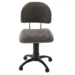 1/12 кукольная Миниатюра мебель вращающийся стул, стол модель стула серый вращающийся стул тюльпан модель стола мебель
