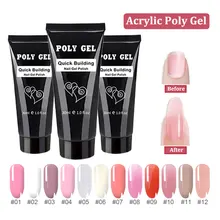 Lghzlink 30 мл акриловый полигель УФ-гель для наращивания пальцев, быстрое вытягивание, прозрачный полигелевый гель для наращивания ногтей, не требуется Форма для ногтей