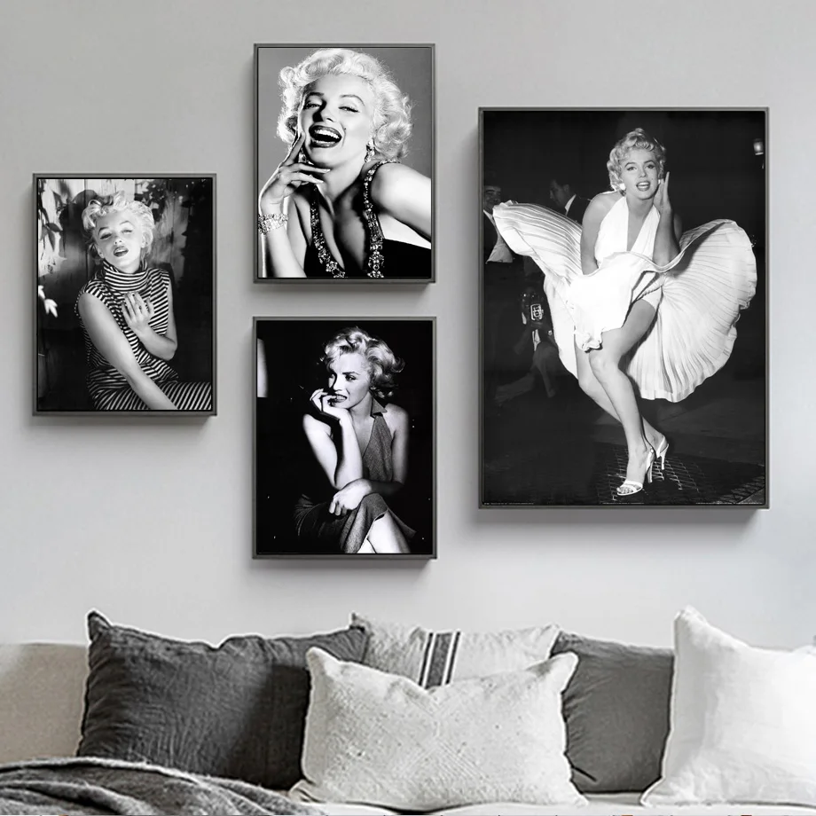 

Marilyn Monroe Sexy Woman Vintage Poster Wall Art Canvas Painting Nordic Posters And Prints Wall Pictures For Living Room Decor