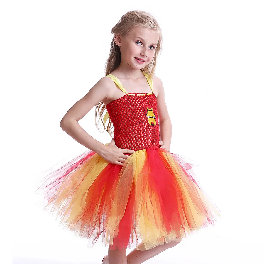 Girls Halloween Iron Man Tutu Dress Children Superhero Cartoon Tulle Costume (7)