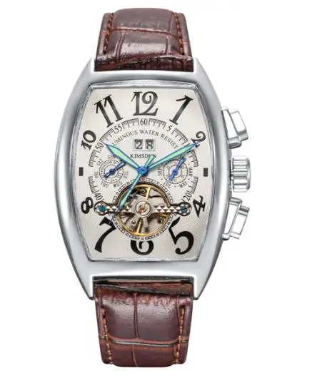 

Luxury Brand Mens Watch Automatic Tourbillion Multifunction Crazy Dial Genuine Leather Fashion Men Wrist Watches Montre Homme