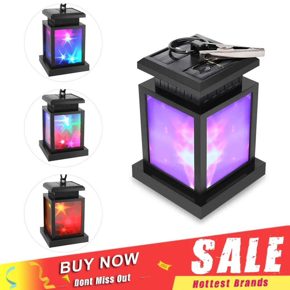 Kopen LED Solar Power Light LED Hang Light Outdoor IP65 Ster Effect Nachtlampje Voor Tuin Patio Dek Yard Indoor Huis decoratie