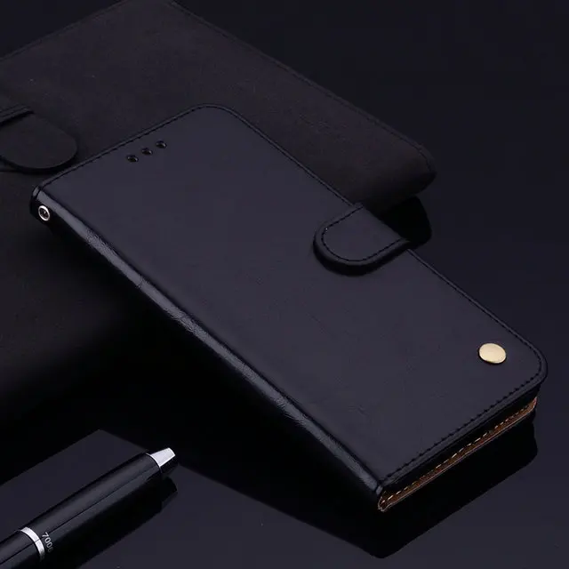 Роскошный флип-чехол для samsung J6, чехол для samsung J6Plus, деловой кожаный кошелек для samsung Galaxy J6 Plus, чехол J6+ Etui - Цвет: Черный