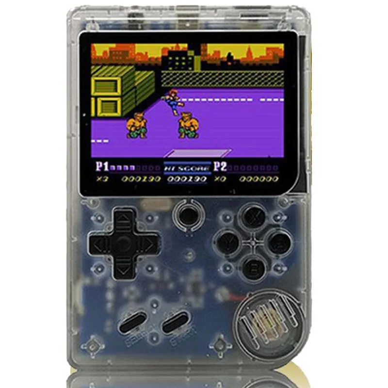 Transparent White Retro FC 168 in 1 Video Game Console Games VS BittBoy Pocketgo Consola Retro Game Mini Handheld Players 8 Bit Classic Gamepad - Цвет: Transparent White