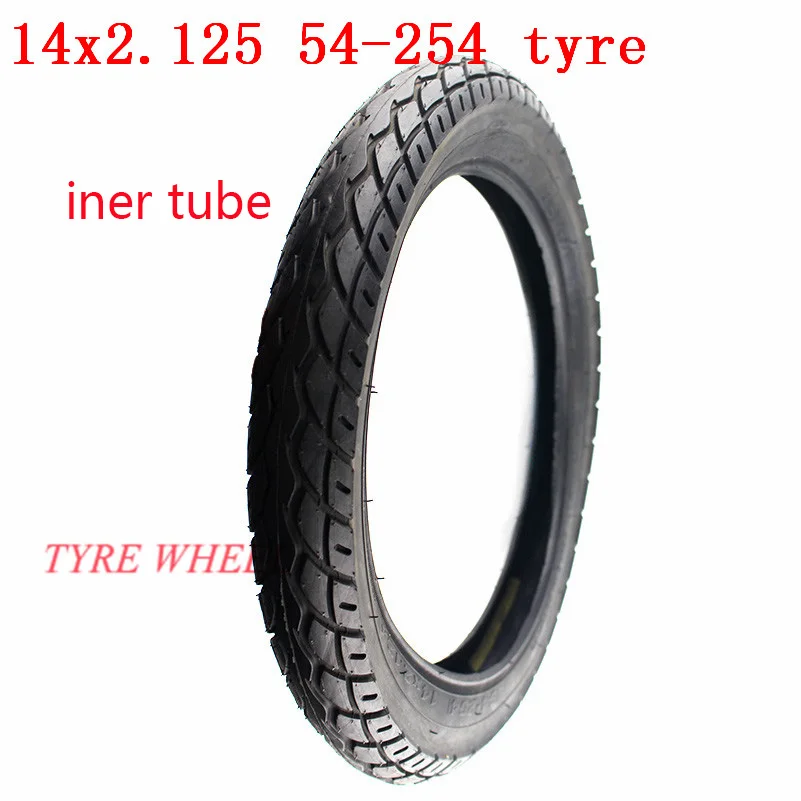 14 2.125 tire 14 X 2.125 54 254 tyre inner tube fits Many Gas Electric Scooters e Bike 14x2.125 Inflation wheel Tire 14 inch