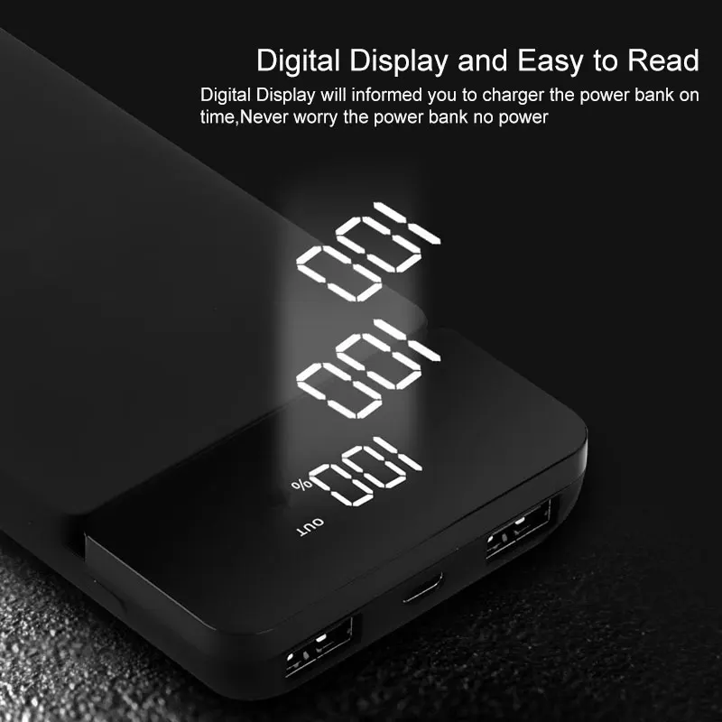 10000 мАч уникальный дизайн портативное зарядное устройство Внешний аккумулятор для Xiaomi iPhone huawei смартфон