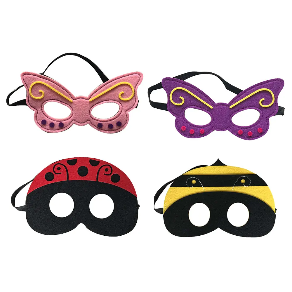 

Cute Butterfly Mask Cloth Bee Ladybug Insect Kids Cosplay Props Children's Birthday Party Favors Halloween Decoration Supplies