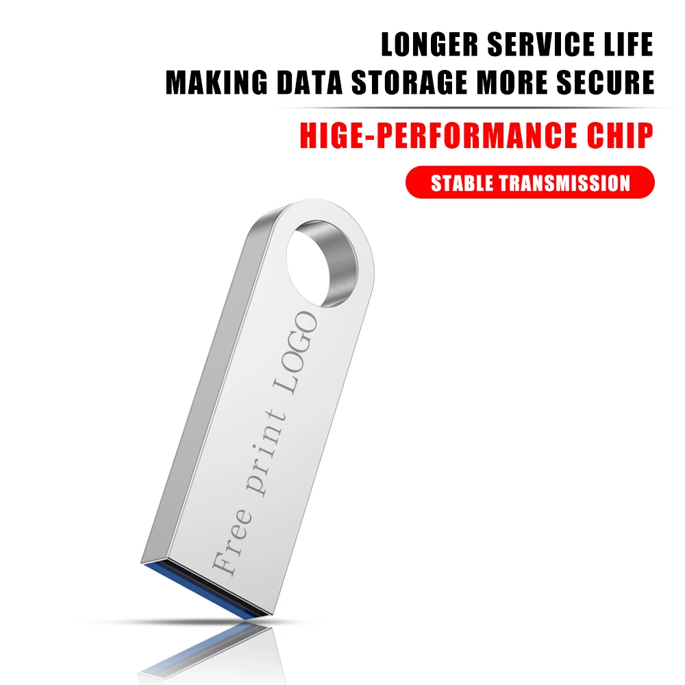 New usb flash drive Mini metal pendrive 4GB 8GB 16GB 32GB 64GB flash memory usb 3.0 gift pen drive 128GB u disk Silver Free logo (8)