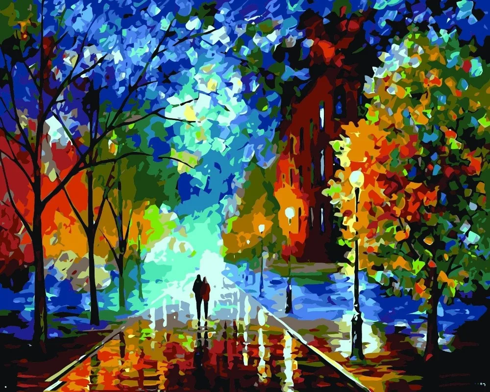 Nouveau bricolage peinture acrylique par nombre Kit PBN