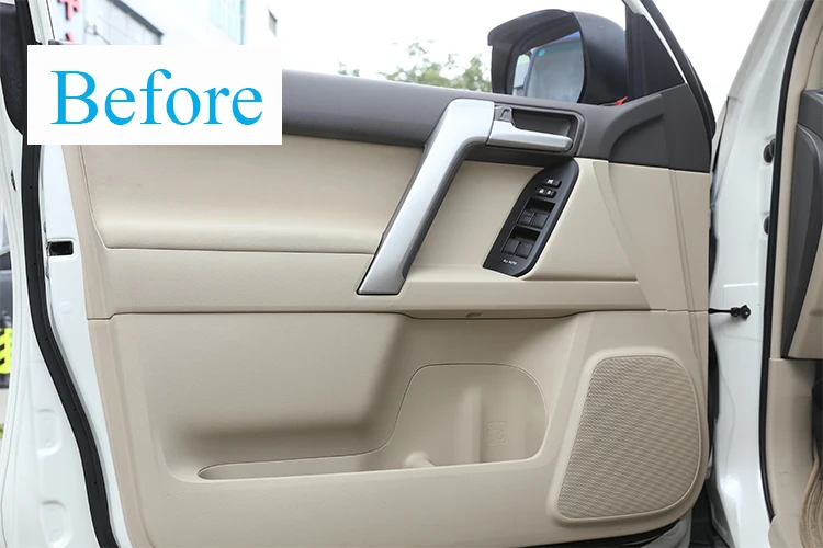 4 шт. для Toyota Land Cruiser Prado FJ150 150 2010- ABS внутренняя отделка дверей Панель отделкой автомобильные аксессуары