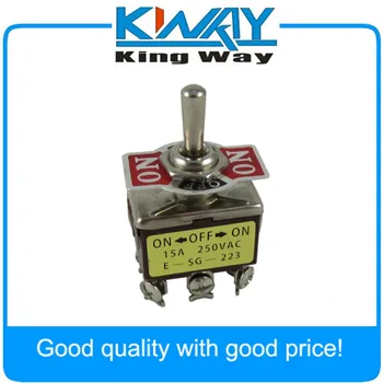 

6-Pin Toggle DPDT ON-OFF-ON Momentary Switch 15A 250V NEW