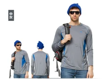 mens long sleeve tees for hiking camping outdoors male breathable quick dry t shirts man coolmax