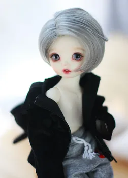 

BJD doll wigs silver gray mixed color High-temperature wire short wigs for 1/3 1/4 1/6 BJD DD SD MDD YOSD doll accessories