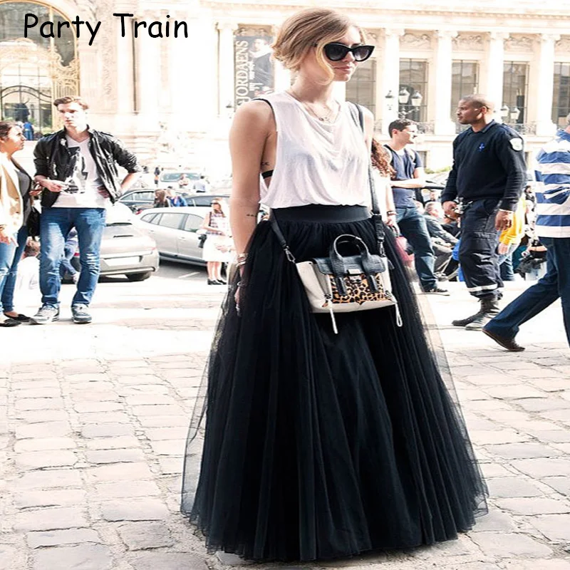 fashion font b skirt b font Tulle font b Skirts b font long font b womens