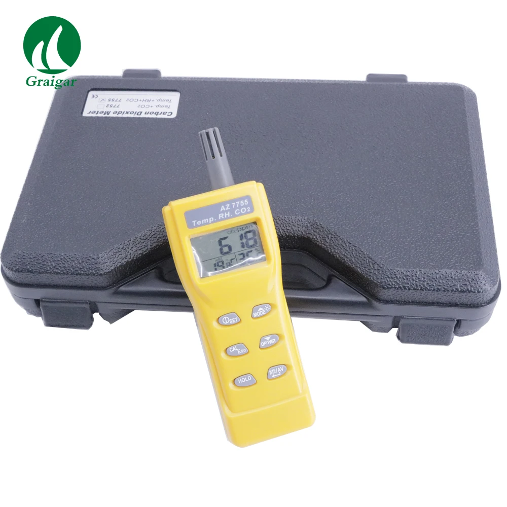 

Temperature and Humidity Detect Instrument AZ7755 CO2 Detector Carbon Dioxide Detector