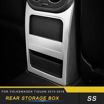 

Car Rear Storage Box Cover Trim Frame Sitcker for Volkswagen Tiguan 2010-2016