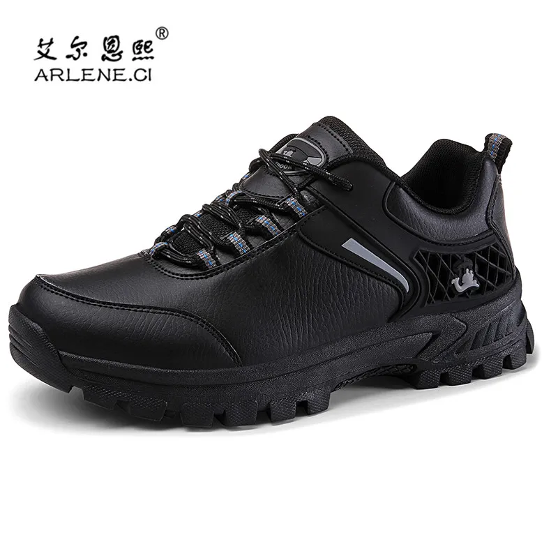 

2018 New Arrival Autumn Winter Leather Waterproof Men's Outdoor Sports Shoes Walking Hiking Shoes Men Travel Trekking Sneakers