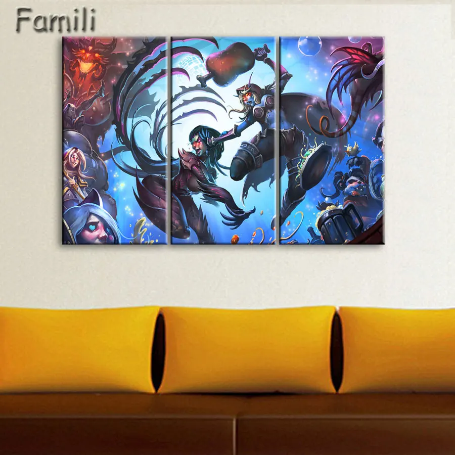 Online Get World Warcraft Poster Aliexpress Com Alibaba Group 5 Piece Canvas Modular Picture World Of Warcraft Frame Painting On The Wall Home