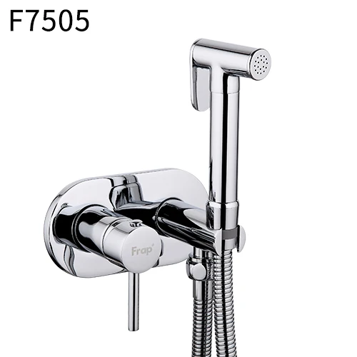 F7505 cold hot Frap 6 стилей латунные одиночные холодной и холодной горячей воды угловой клапан биде Смесители функция квадратная ручная душевая головка кран для женщин - Цвет: F7505 cold hot