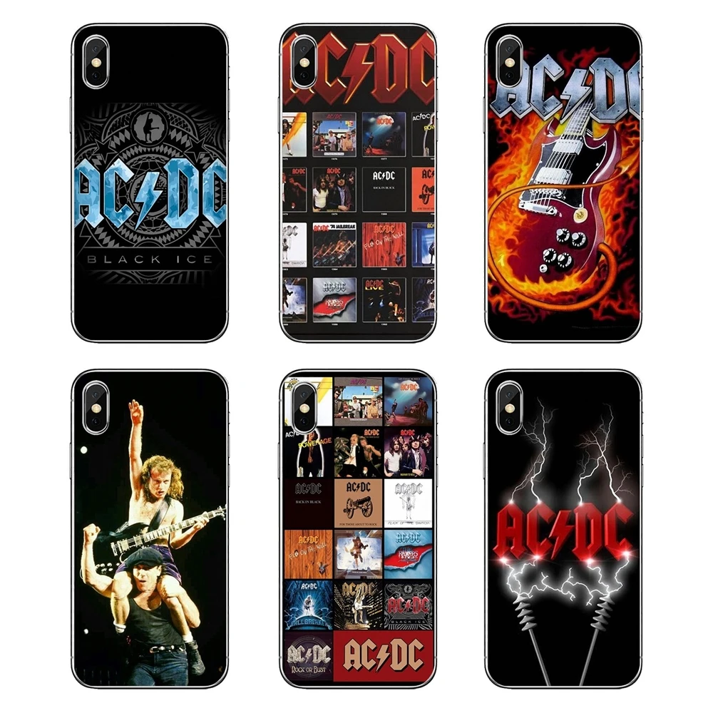 

Music Band ACDC AC DC Soft Transparent Shell Covers For Samsung Galaxy A5 A6 A7 A8 A9 J4 J5 J7 J8 2017 2018 Plus Prime