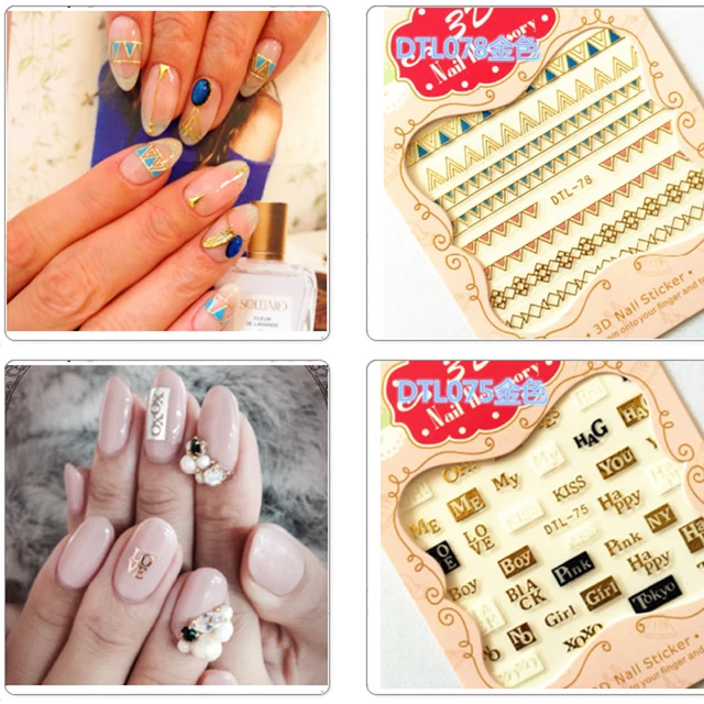 Beauty 1 Pieces Colorful Star Words Designs Nail Art Stickers Beauty 1 Pieces Colorful Star Words Designs Nail Art Stickers For Nails Decoration Manicure Water