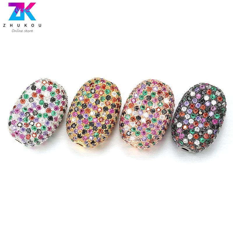 

ZHUKOU 13x19mm high quality fashion candy Spacer beads for bracelets and necklaces Accessories model:VZ193