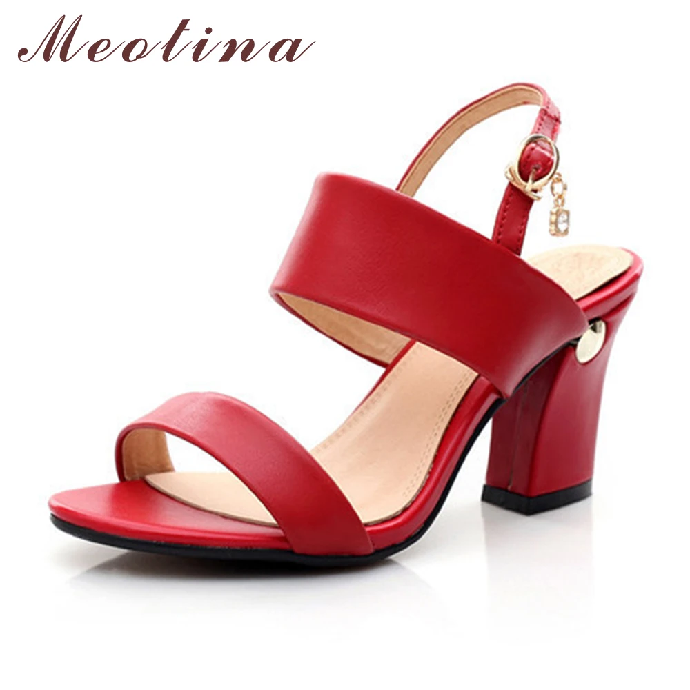 Open Toe Chunky High Heels Female 