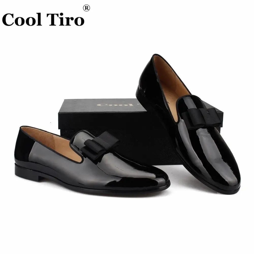 PATENT LEATHER Loafers SLIPPERS WITH SILK BOW (8)