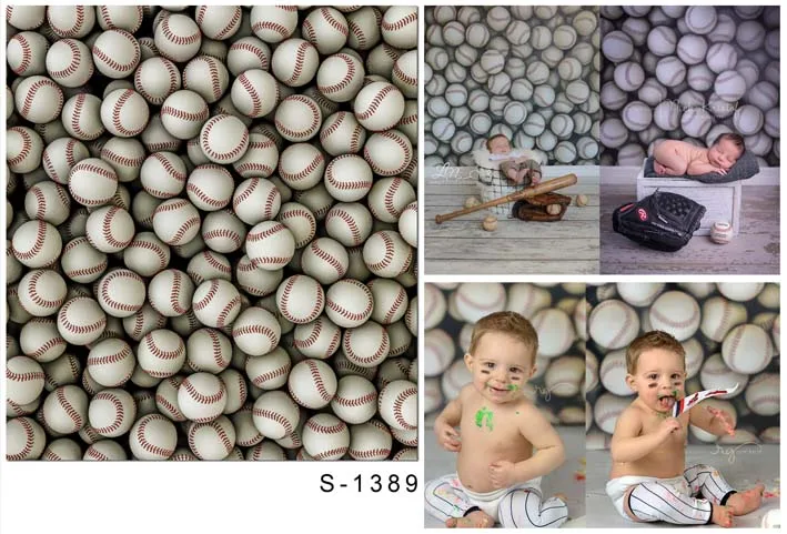Baseball Sports Vinyl Photography Background - Custom Children Photo Backdrop for Studio - S-1389 image 3