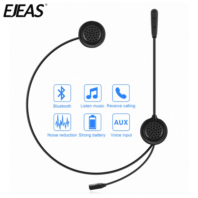 

EJEAS E200 300m Bluetooth Motorcycle Helmet Headset Wireless Skiing Communication without an Intercom Moto for Two Riders