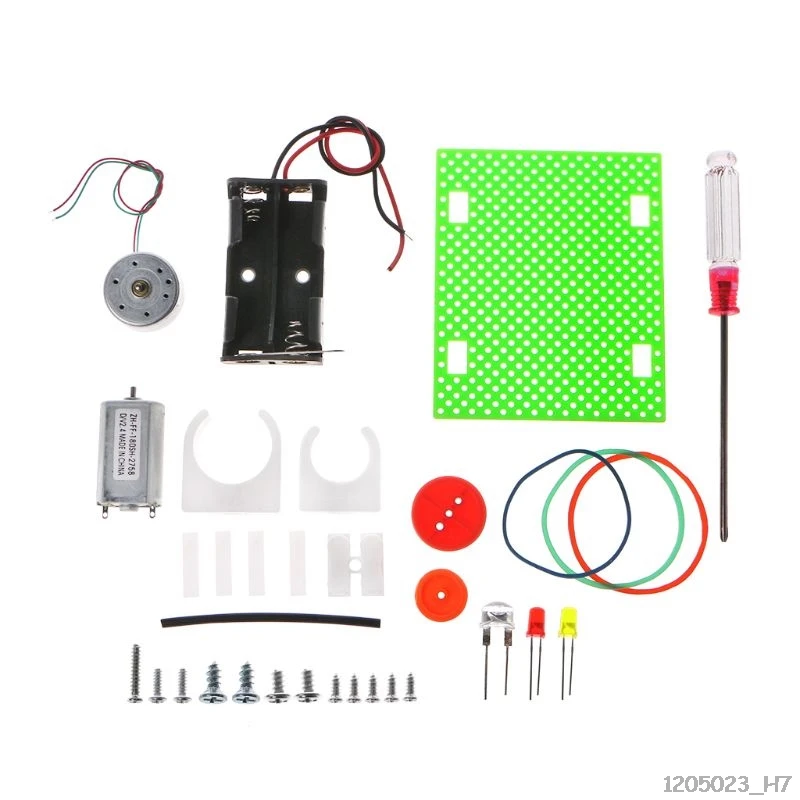

Mini Electric Generator Wheel Motor Model Energy DIY Toys For Kids LED Education Science Experiment Gift