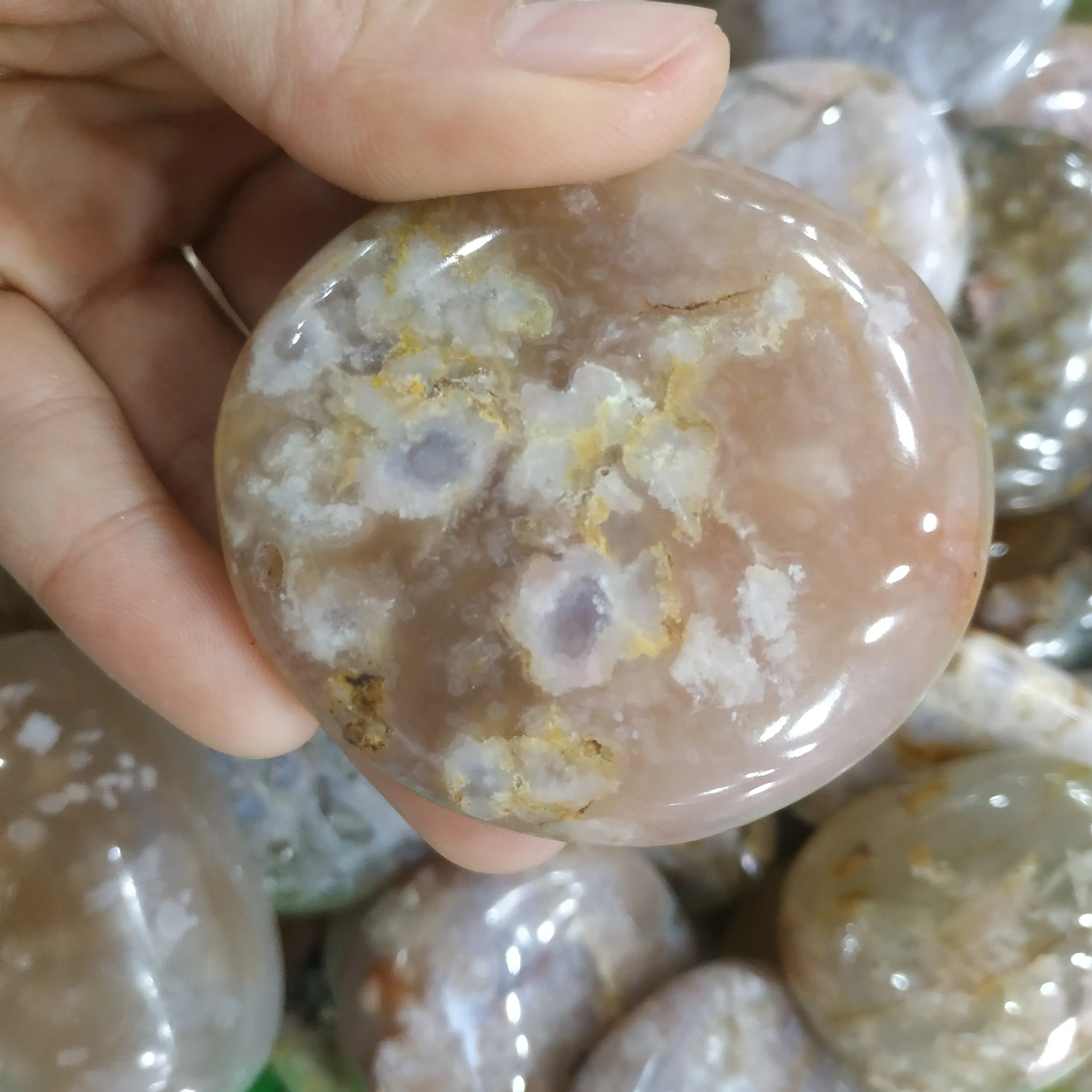 1 шт. натуральный агат камень вишневый цвет Кристалл пальмовый для