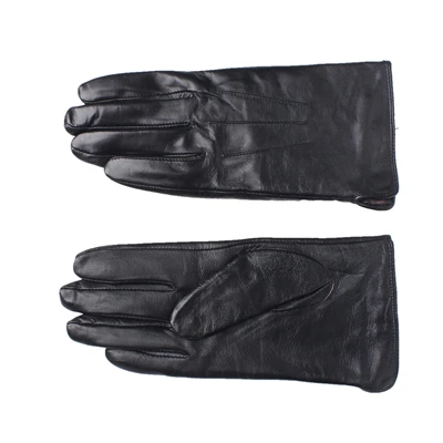 Black Gours перчатки из натуральной кожи для мужчин, модные брендовые черные перчатки из козьей кожи, теплые зимние перчатки для вождения, Новое поступление GSM043 - Цвет: Black