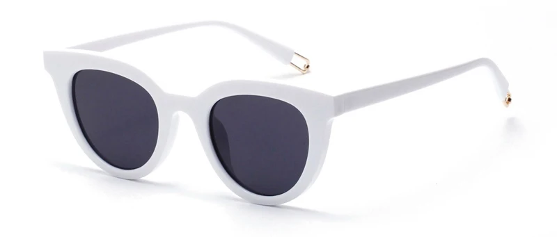 white with black Kachawoo, модные солнцезащитные очки кошачий глаз, женские, фирменный дизайн, солнцезащитные очки для женщин, летние аксессуары, UV400 - Цвет линз: white with black