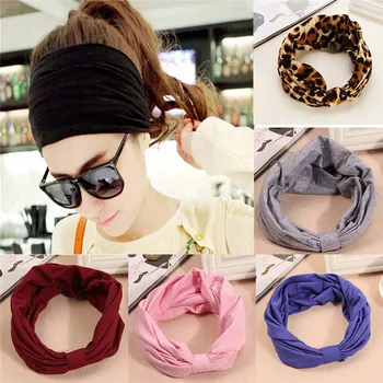 

1pcs Women Girl wide Yoga Headband Hairband Wrap turban Elastic Stretch Sports Sweatband Hair Band High Quality