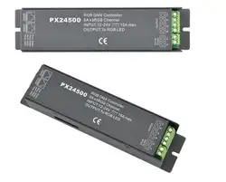 Высокомощный Коммуникационный протокол декодер драйвер PX24500 RGB светодиодный контроллер RJ45 Интерфейс для DMX512/1990 для Светодиодные ленты