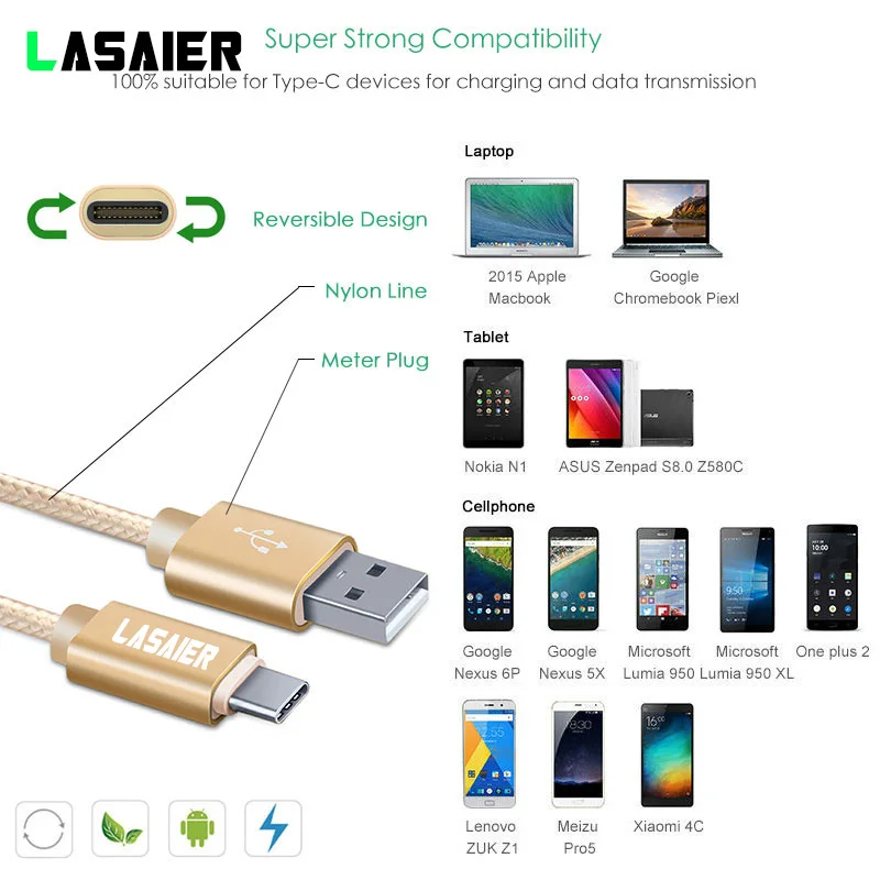 Usb type C кабель USB C 3,1 кабели быстрой зарядки type-C провод шнур для huawei samsung Galaxy A3 A5 A7 A8 A8+ Star A6s