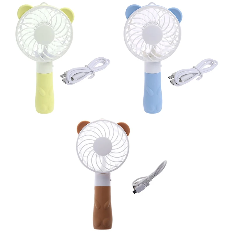 

Handheld Portable Fan Usb Charging Mini Fan Cute Cartoon Bear Charging Fan Outdoor Portable Fan