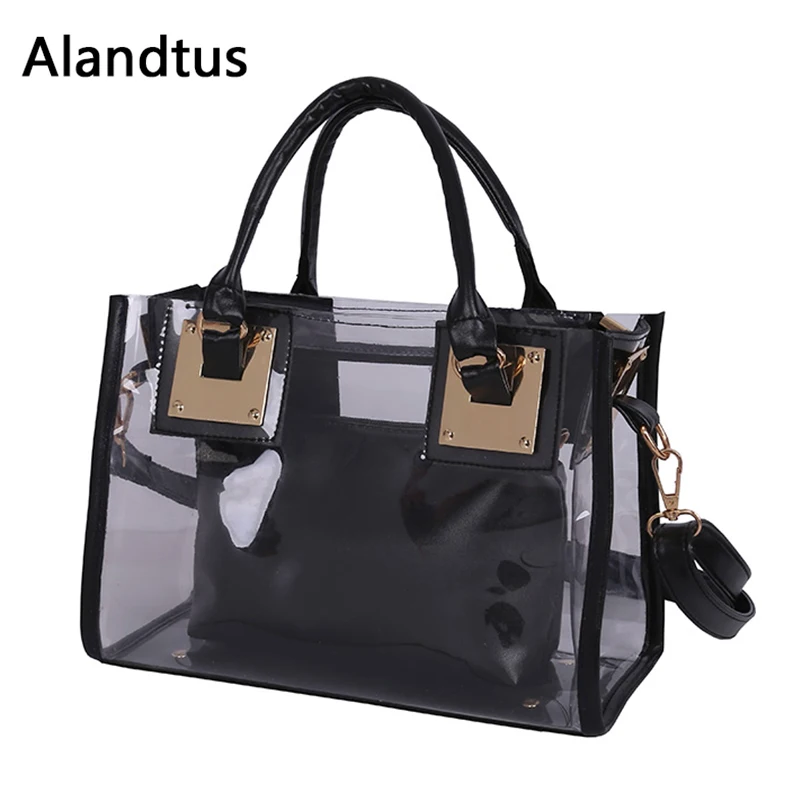 

Alandtus Crossbody Bags For Women 2019 Casual Shoulder Bags Jelly Candy Transparent Ladies Summer Messenger Bag Women Handbags