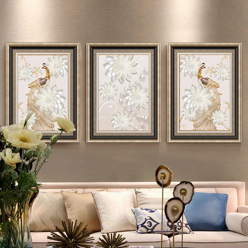 Goede 5d Diamant Schilderij Witte Pauw Dier Diamant Borduren Kruissteek Vol Strass Pakket Mozaïek Gift Voor Livingroom