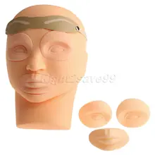 1 комплект голова татуировки+ брови+ 2 глаза+ 1 трафарет для губ практика кожи бровей пояс для тренировки кожи манекен для начинающих