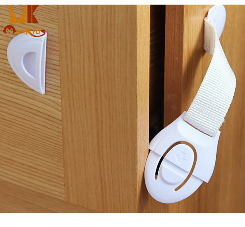 

Monkids 3PC/Bag Children Protect Lock Durable Infant Protect Lock Drawer Cabinet Door Safety Lock Extended Ribbon